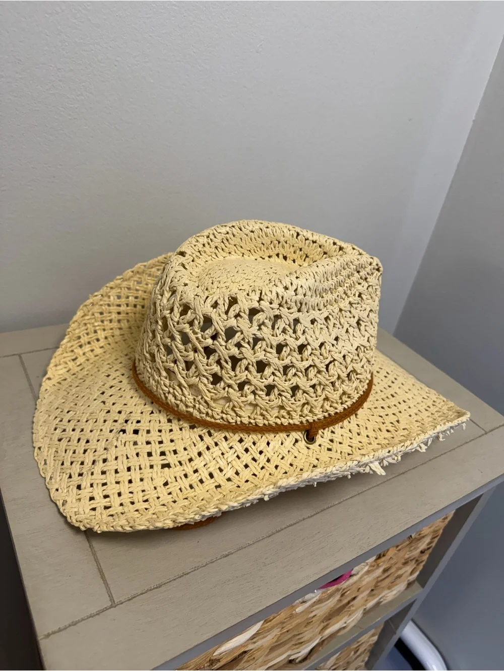Western Cowboy Hat Festival 100% Paper Straw with Chin Cord - One Size Unisex